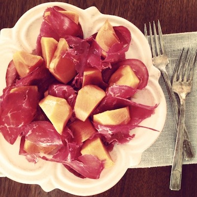 persimmon-bresaola
