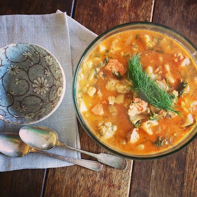 sopa finlandesa de salmão