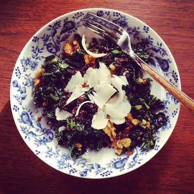 warm kale salad